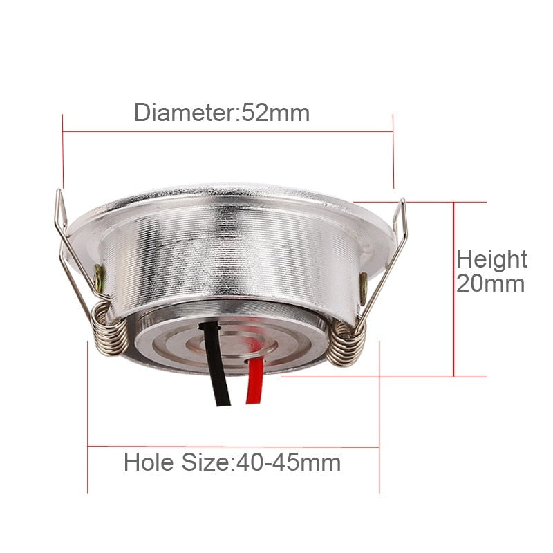 Home Store decor hot products 4pcs/lot mini Led spot light Downlights cabinet lights 1W 3W Hole size 40-45mm 110-270LM