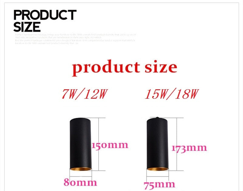 Dimmable LED Ceiling light down light 7W 12W 15W 18W No opening LED Spot light decoration Ceiling lamp AC110-220V LED downlight