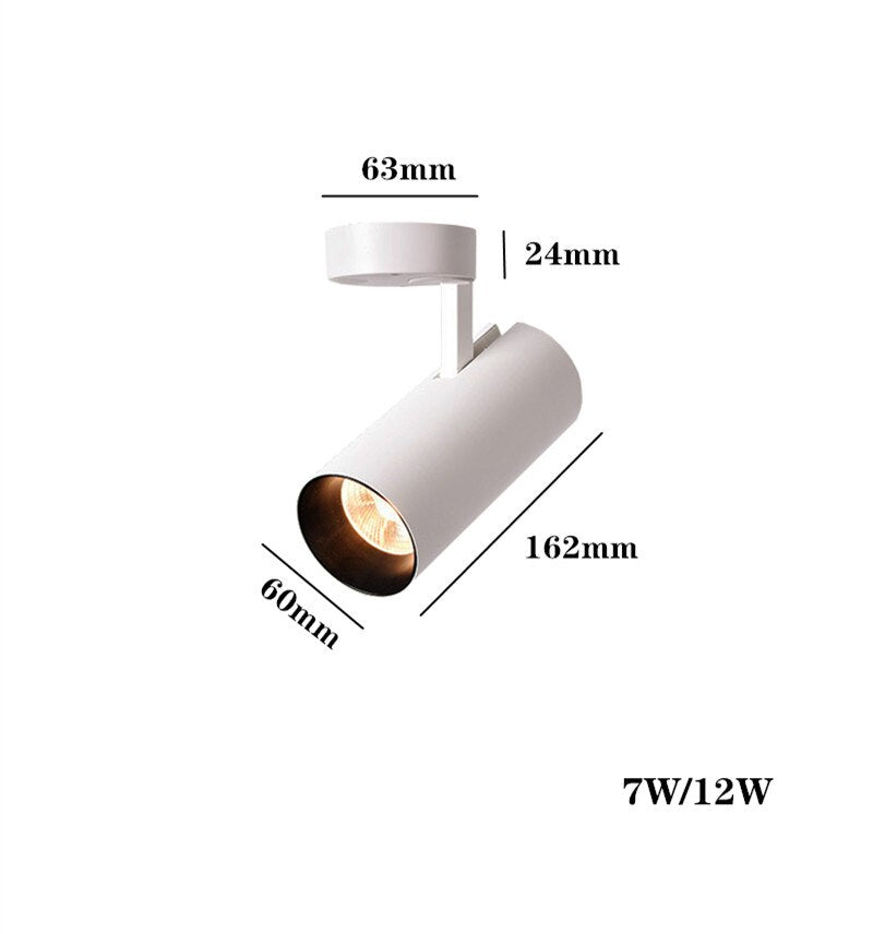 Surface Mounted LED Downlights Foldable 360° Rotatable COB Ceiling Spot lights 12W 20W 30W LED Lamps Background Wall Lighting