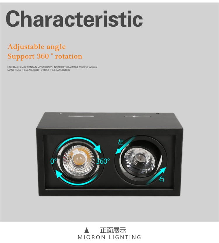 Dimmable LED no-open hole surface mounted downlight COB downlight 110v/220v 10W 20W LED ceiling spotlight home lighting