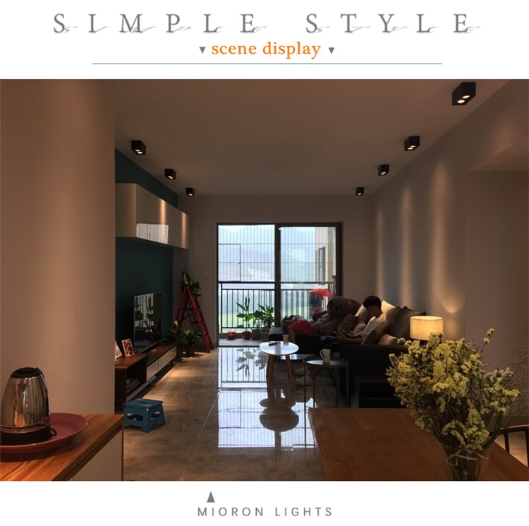 Dimmable LED no-open hole surface mounted downlight COB downlight 110v/220v 10W 20W LED ceiling spotlight home lighting