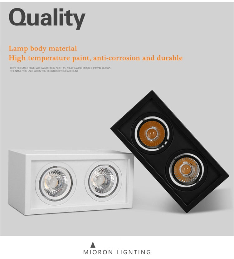 Dimmable LED no-open hole surface mounted downlight COB downlight 110v/220v 10W 20W LED ceiling spotlight home lighting