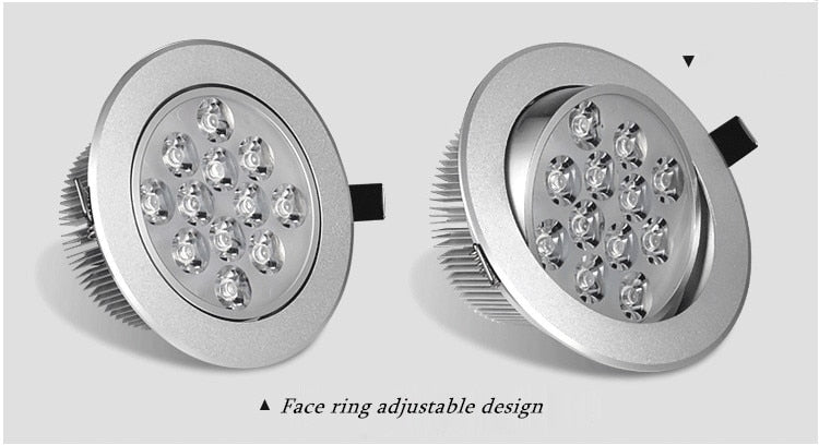 LED dimmable Ceiling light Epistar 9W 12w 15W 21W round LED ceiling lamp Recessed Spot light 110V-220V led ceiling lamp