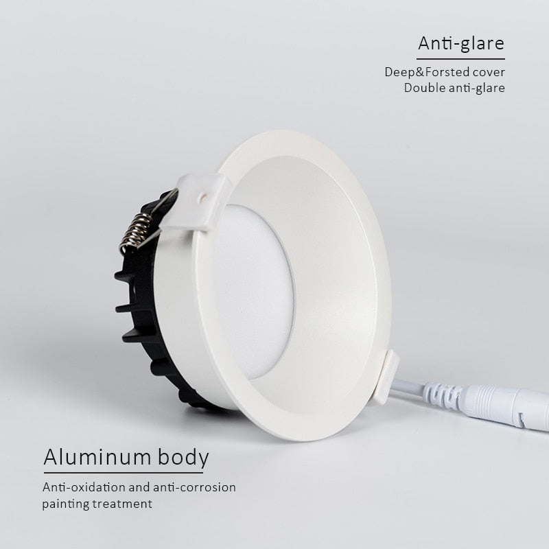 Anti-corrosion Dimmable LED Downlight Anti-Glare Led Ceiling Lamp LED Spot Lighting Bedroom Kitchen Led Recessed Downlight