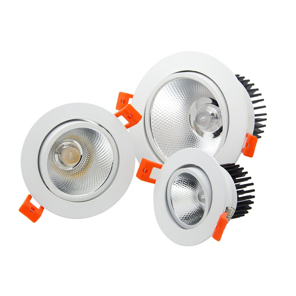 DBF Super Gorgeous Dimmable LED COB Recessed Ceiling Downlight 7W/9W/12W/15W/18W Ceiling Spot Light with AC85-265V LED Driver