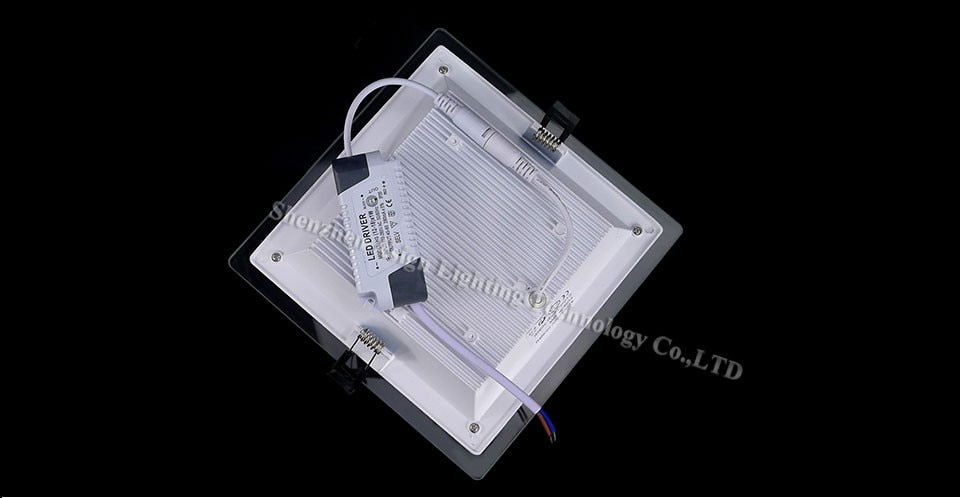 Dimmable LED Panel Downlight Square Glass Panel Lights High Brightness Ceiling Recessed Lamps For Home SMD5730 AC110V AC220V