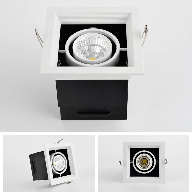 Dimmable COB Led Downlight Light Ceiling Spot Light 10W 20W 30W AC85-265V White/Black Ceiling Recessed Lights Indoor Lighting