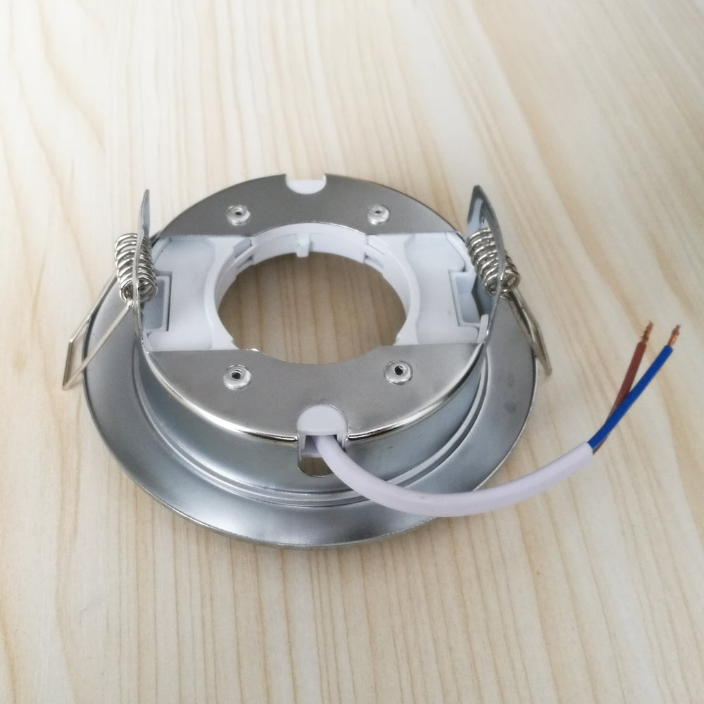 Recessed 8pcs/Lot Lamp Base GX53 Led or Halogen Downlight as Fixture White Chrome Color Body Indoor Lighting