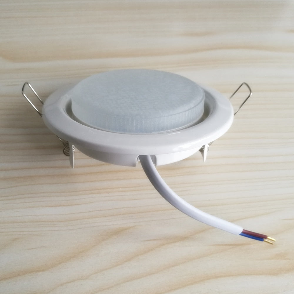 Recessed 8pcs/Lot Lamp Base GX53 Led or Halogen Downlight as Fixture White Chrome Color Body Indoor Lighting