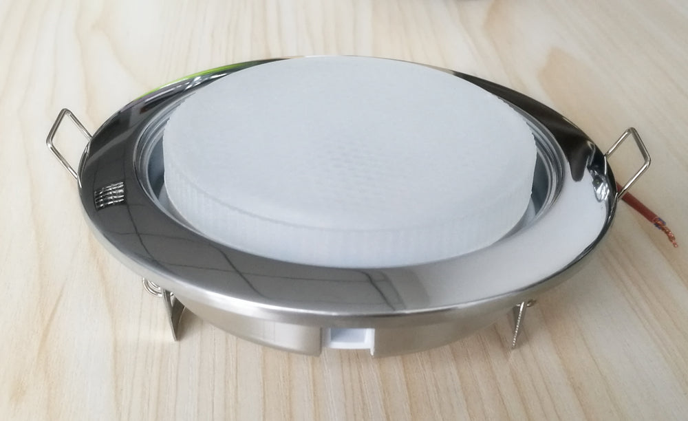 Recessed 8pcs/Lot Lamp Base GX53 Led or Halogen Downlight as Fixture White Chrome Color Body Indoor Lighting