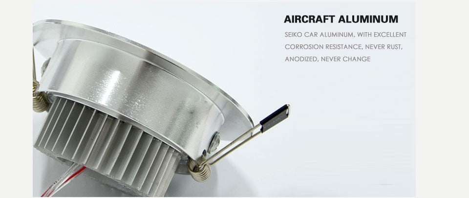 Ceiling downlight Epistar LED ceiling lamp Silver Decoration Recessed Spot light AC165-240v for home illumination led bulb light