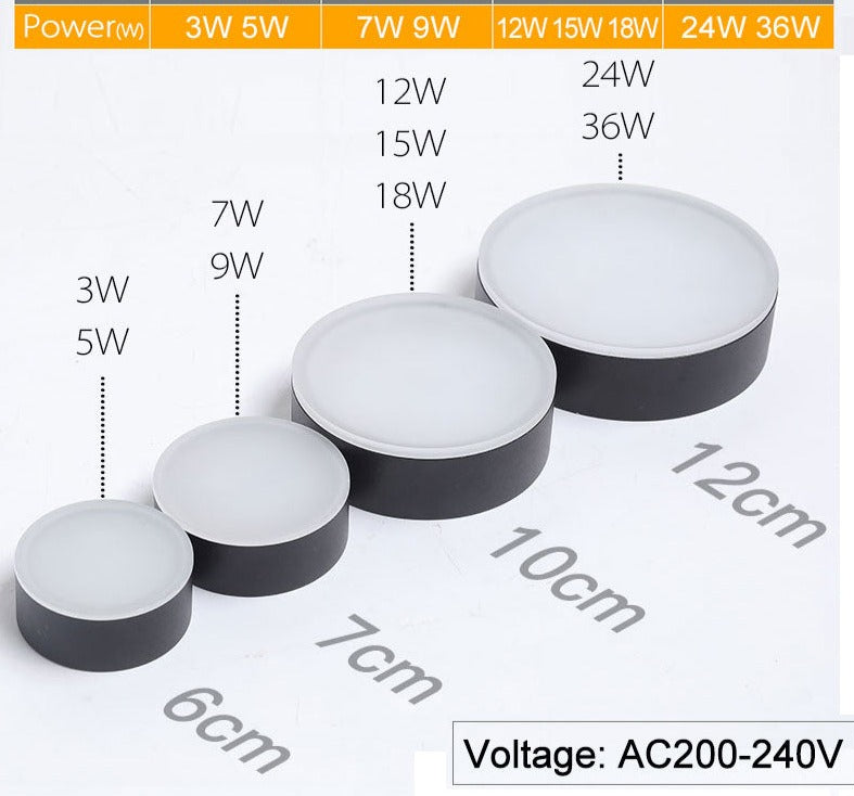 Led Downlights Dimmable Surface Mounted Light Lamp 220V 5W 7W 9W 12W 15W 18W Ceiling Spot Lighting Fixture