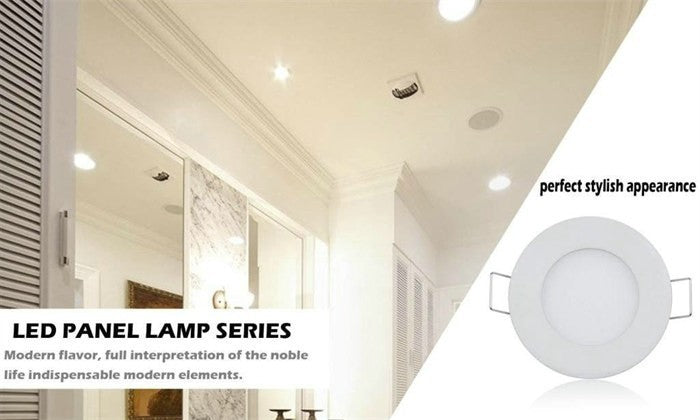 Hot Ultra Thin Design 3W 4W 6W 9W 12W 15W 18W LED Surface Ceiling Recessed Grid Downlight / Round Panel Light Aluminum Shell