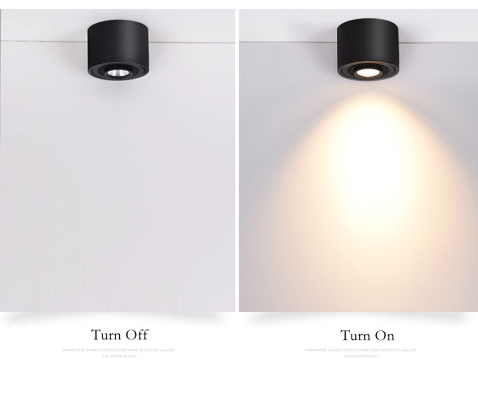 Black/White Dimmable Led Downlight Surface Mounted Ceiling Lamp Angle 360° Adjustable Lighting 5W 7W 15W For Living Room Bedroom