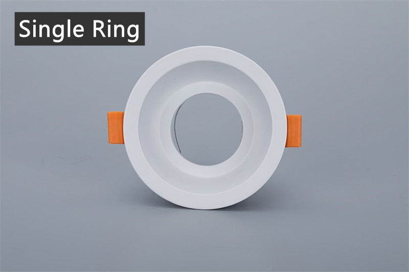 Round Recessed LED Ceiling Downlight Mounting Aluminum Frame MR16 GU10 Bulb Replaceable Spot Lamp Holder Socket Fitting Fixtures