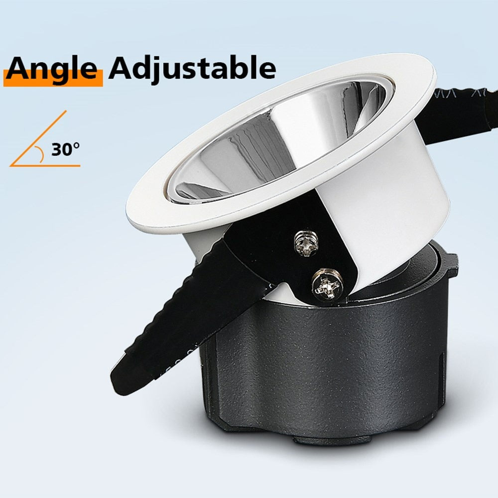 Anti-glare Recessed in Led Downlight Indoor Lighting Spot Led 7W 12W 15W 18W Dimmable Ceiling Lamp For Bedroom Living Room Foyer