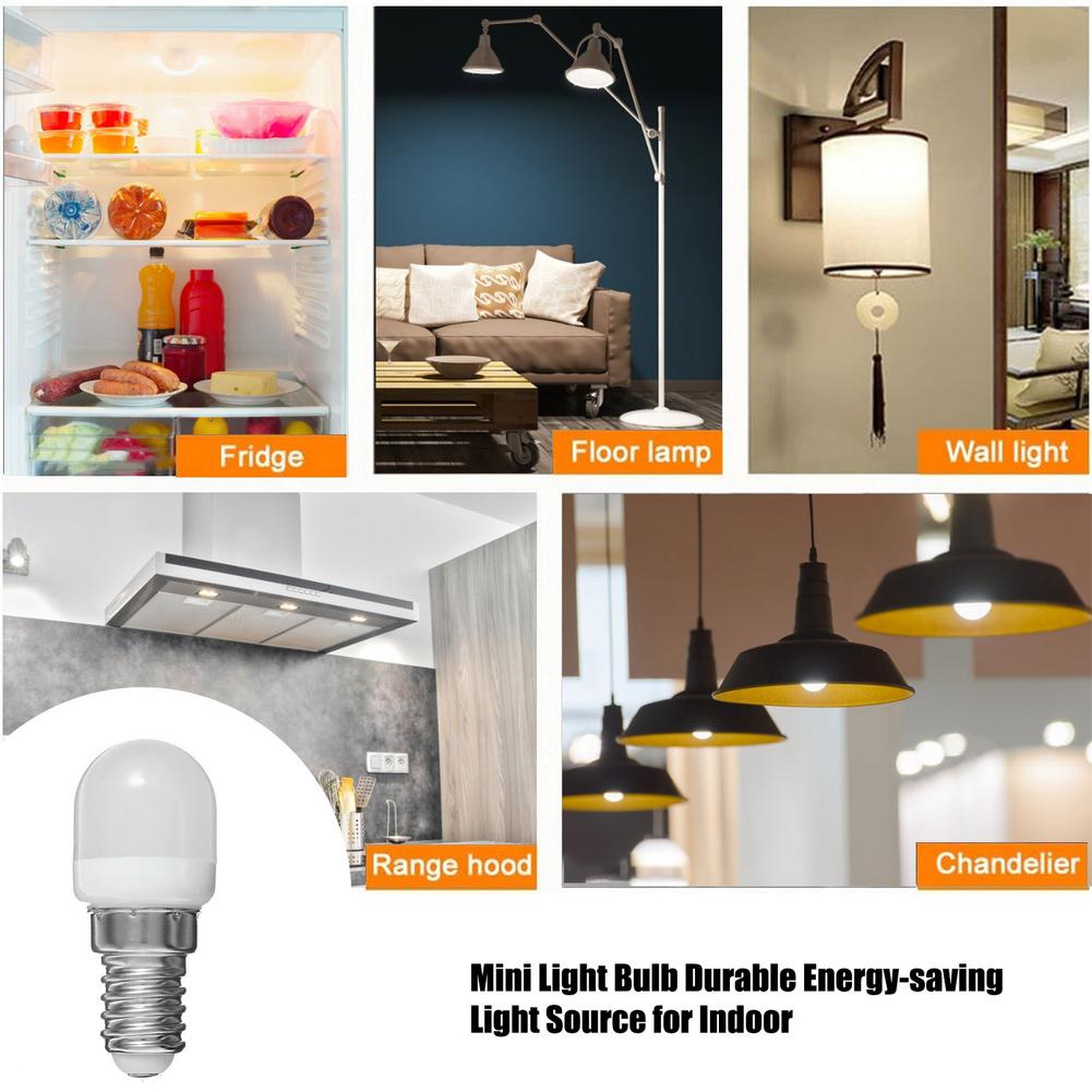 Mini LED Light Bulb E14 2W 220V Durable Energy-saving T22 Bulb White Warm White Indicator Energy Saving Lamp Refrigerator Light