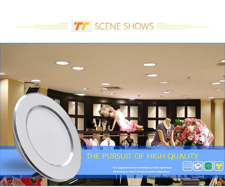 LED downlight lights High quality 3W / 5W/ 7W / 9W /12W /15W LED light indoor lamp AC230V Bulb lamp kitchen led lights