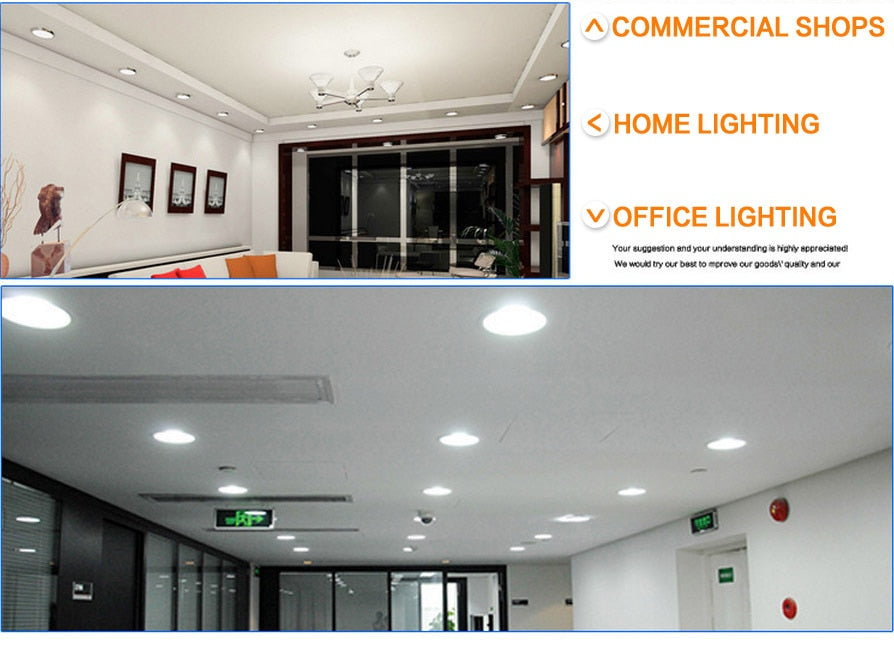 LED downlight lights High quality 3W / 5W/ 7W / 9W /12W /15W LED light indoor lamp AC230V Bulb lamp kitchen led lights