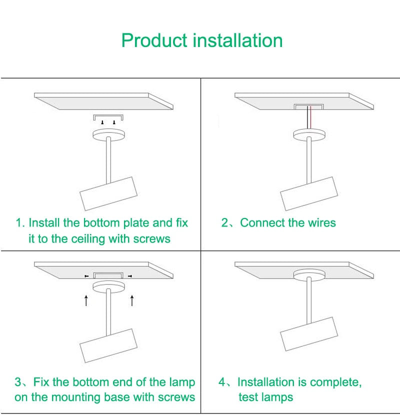 LED COB spotlights can be rotated down mounted downlights 7w 12w 20w 30w LED ceiling light spotlights for clothing store showroom