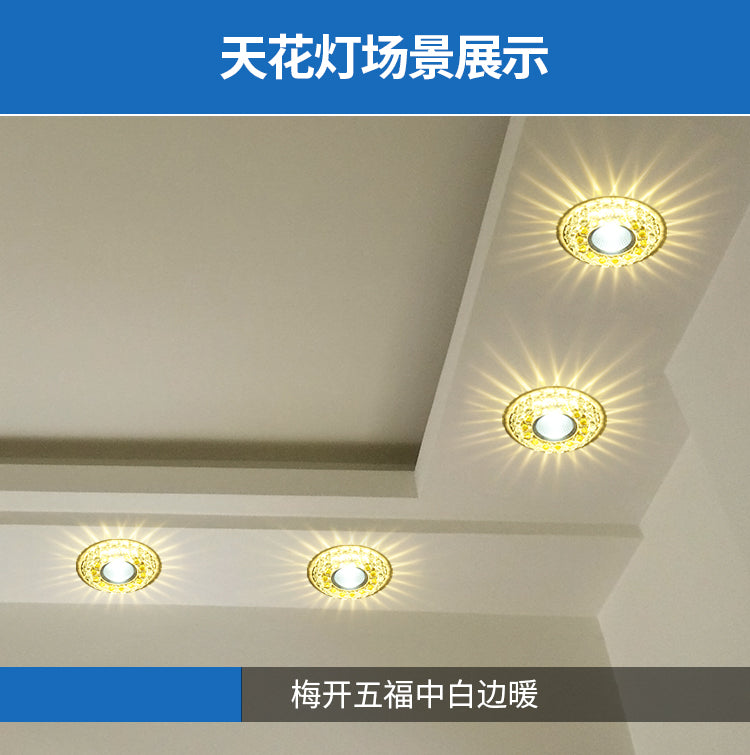 LED Downlight 3W Round Recessed Lamp 220V 230V 240V 110V Led Bulb Bedroom Kitchen Indoor LED Spot Lighting