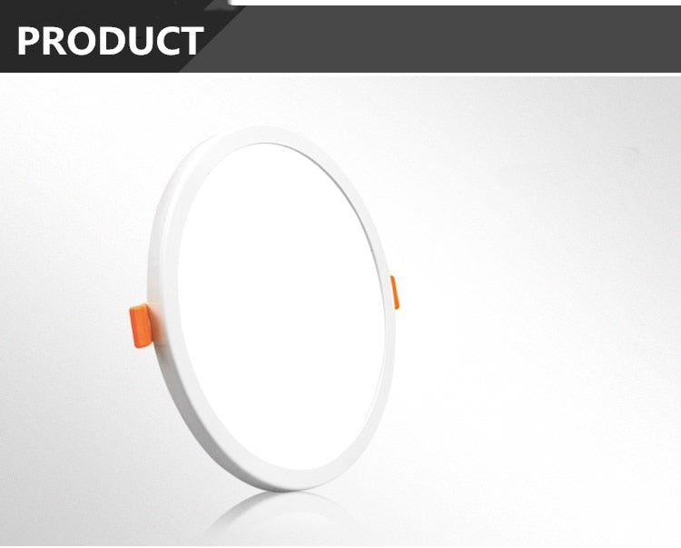 Ultra Thin Round Square AC 85-265V LED Panel Light 6W 8W 15W 20W Aluminum Ceiling Recessed Downlight open hole adjustable