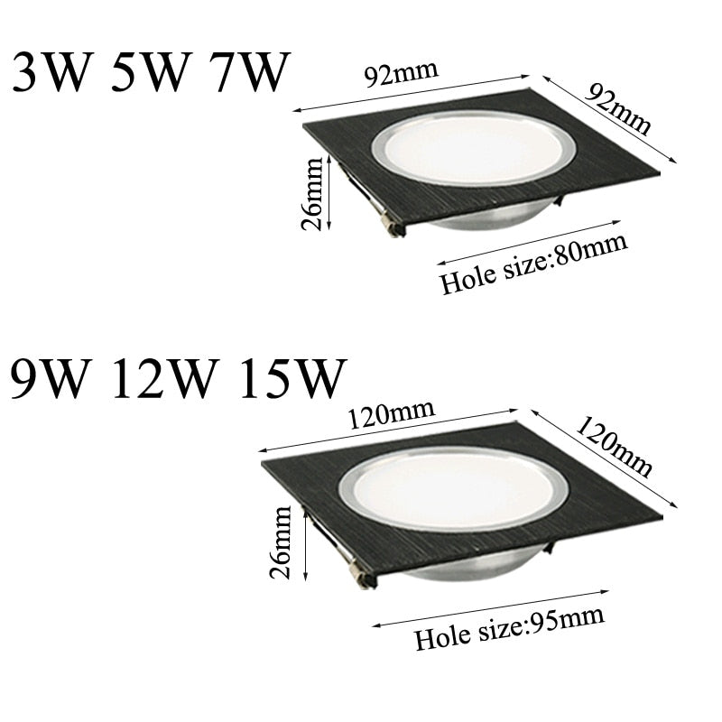 Led Downlight AC220V 240V 3W 5W 7W 9W 12W 15W LED Ceiling Round Recessed Lamp LED Spot Light For Bathroom Kitchen