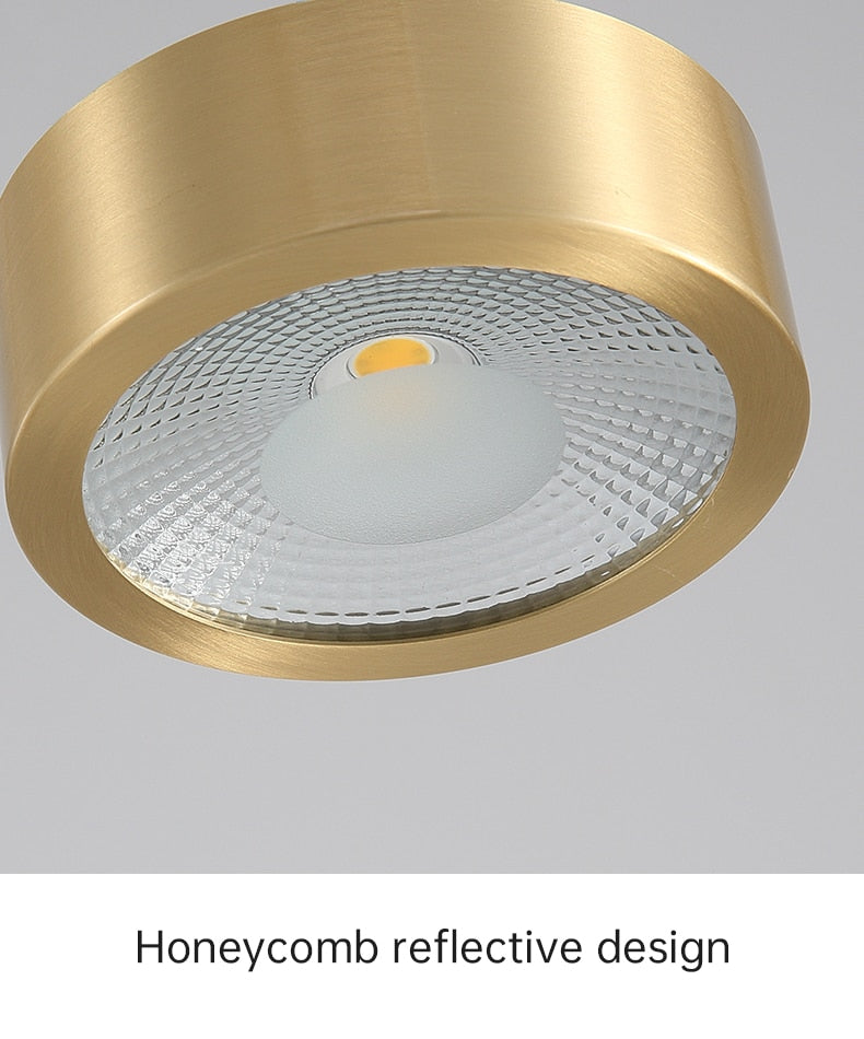copper mounted downlight led ultra-thin non-opening background wall ceiling spotlight Nordic entrance hallway small light