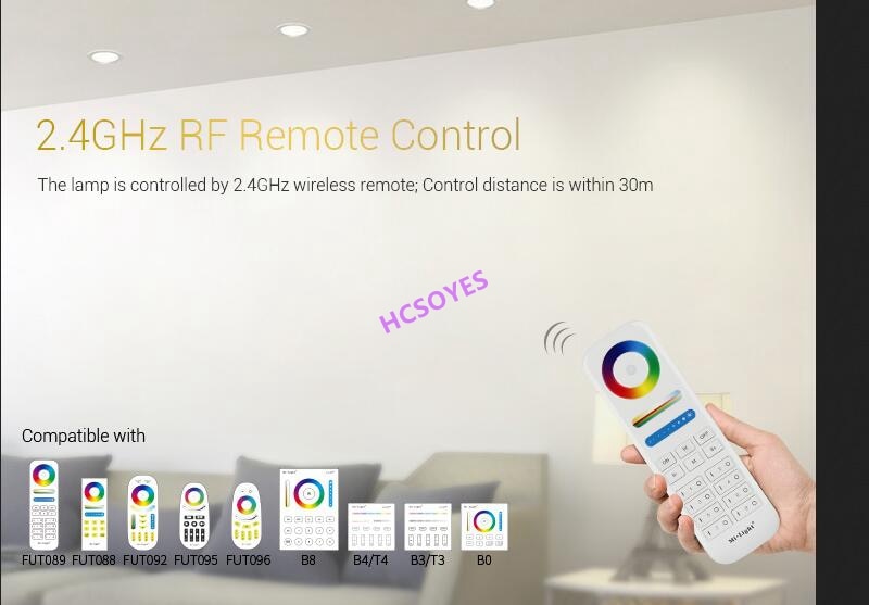 MIBOXER FUT061 FUT060 25W 9W RGB+CCT LED Downlight waterproof Ceiling Spotlight AC110V 220V recessed Led panel lights WIFI APP