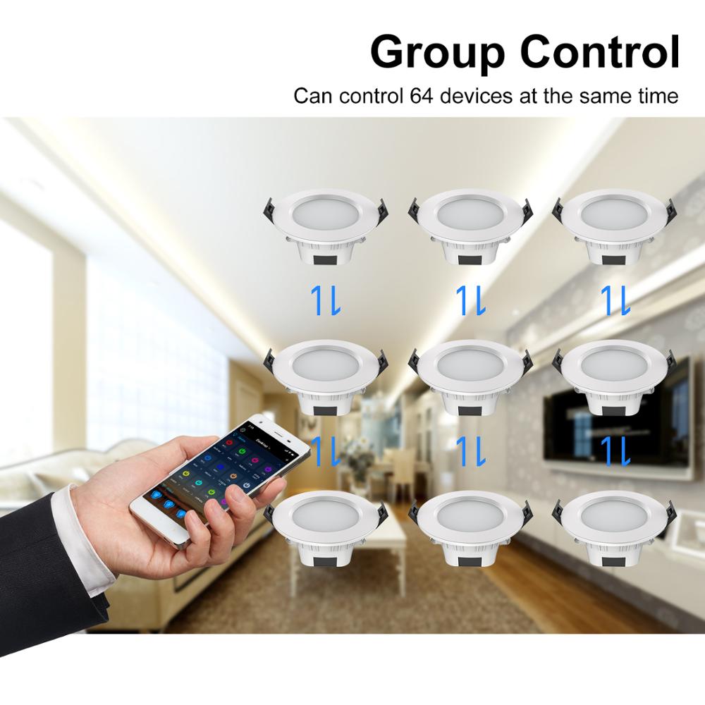 Recessed LED Ceiling Light Dimmable Smart Home Ceiling Lamp 220V 110V LED Spot Light RGB Color Changing 5W Round Downlight