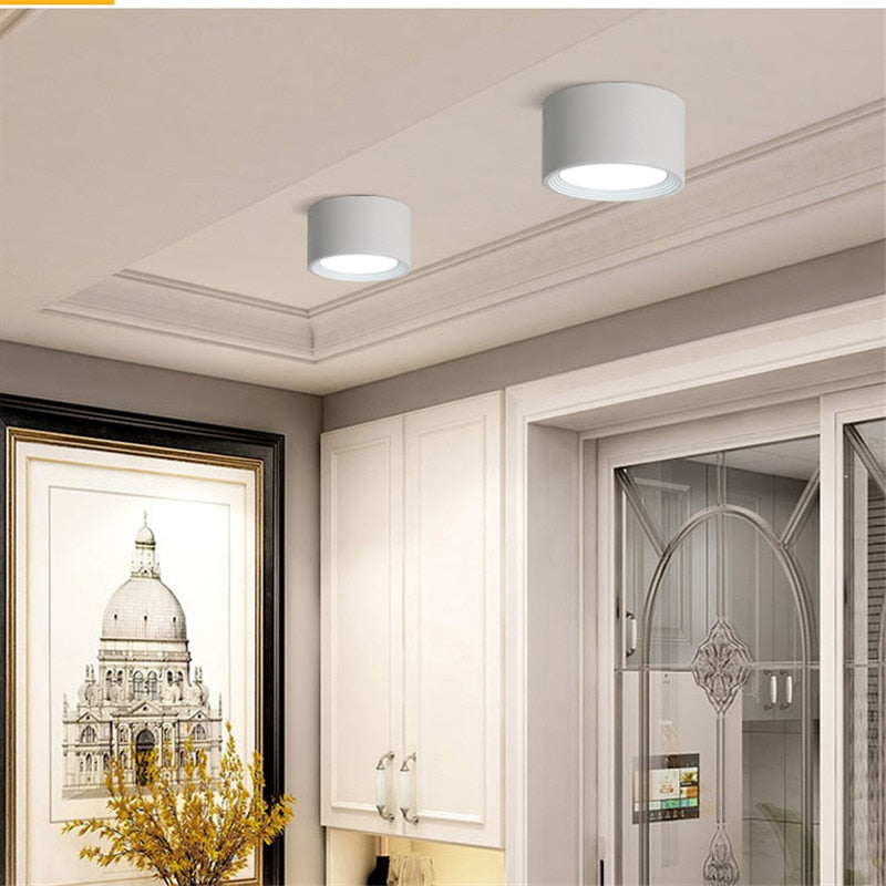 Dimmable Surface Mounted LED Downlight Ceiling Light SMD5730 9W 12W 15W 20W AC85-265V High Power Spotlight Indoor Lighting