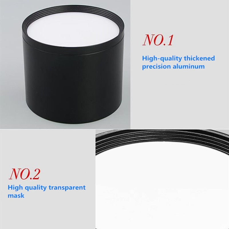 Dimmable Surface Mounted LED Downlight Ceiling Light SMD5730 9W 12W 15W 20W AC85-265V High Power Spotlight Indoor Lighting