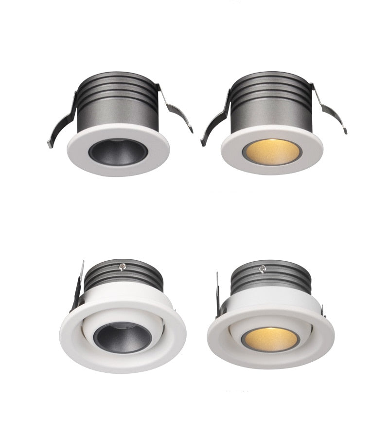 Dimmable LED Downlight White Ultra Thin Aluminum 3W Down Light 220V Round Recessed Spot Lighting For LED Chip