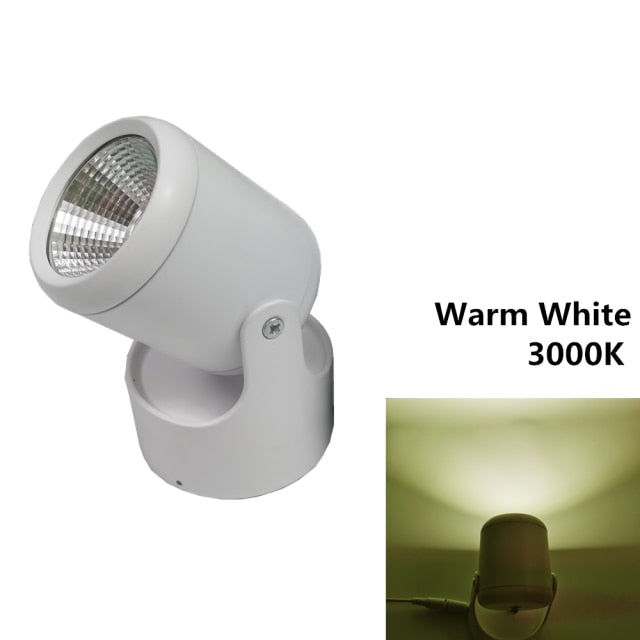 LED downlights 5W 10W 15W COB Surface Mounted Ceiling Spot light 360 degree Rotation Ceiling Downlight White AC85-265V