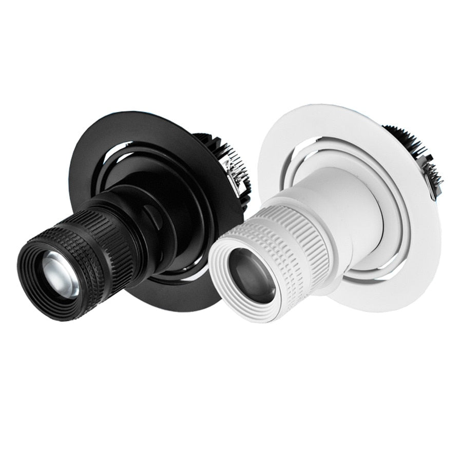 LED Ceiling Spotlights Adjustable Focus Recessed Downlight 10W/15W/20W Track Lights Ceiling Downlight For Home Shop Clothing Stor