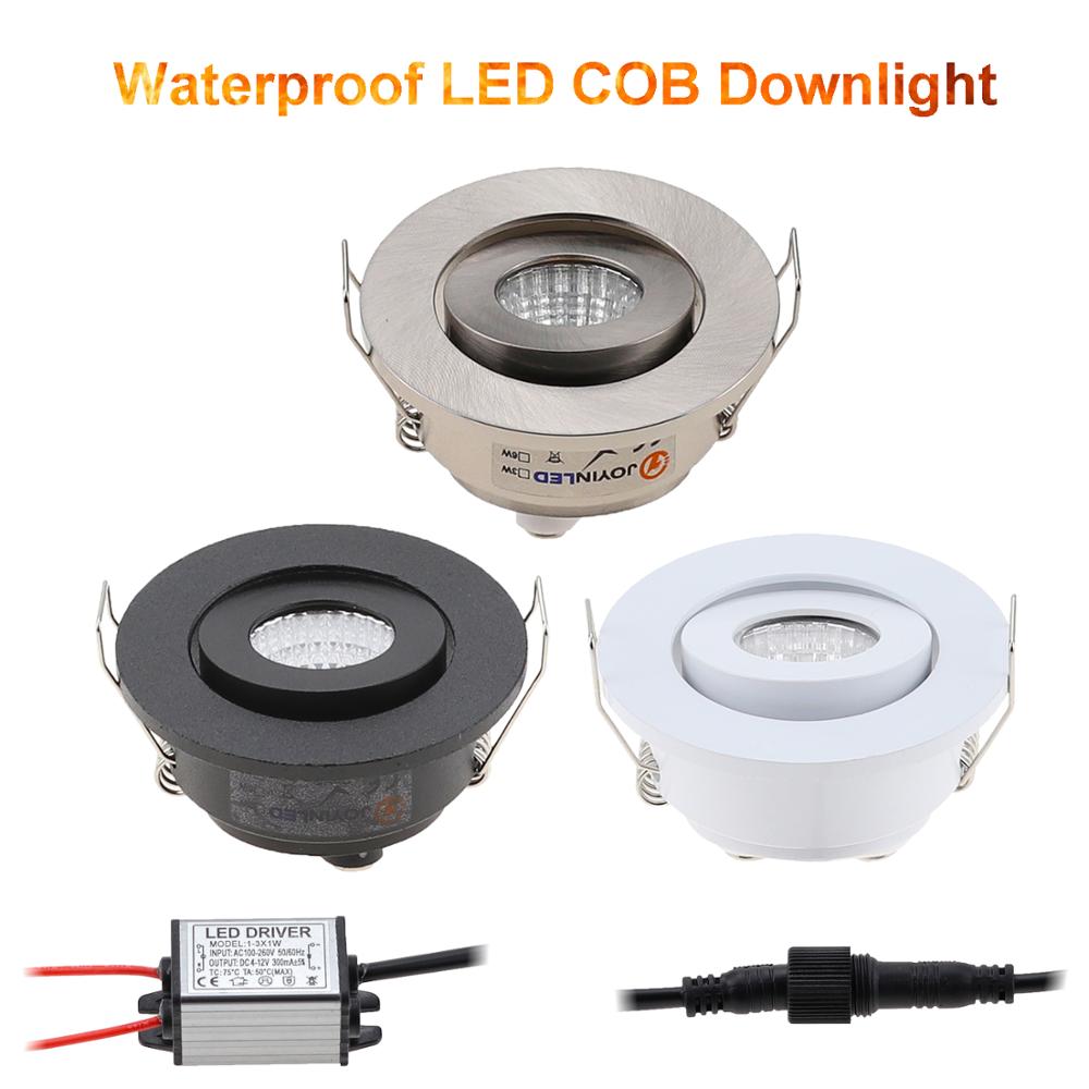 New Design Square Round Dimmable Waterproof IP65 Downlight Lamps 3W Led Ceiling Lamp Home Indoor Outdoor Lighting For Garden
