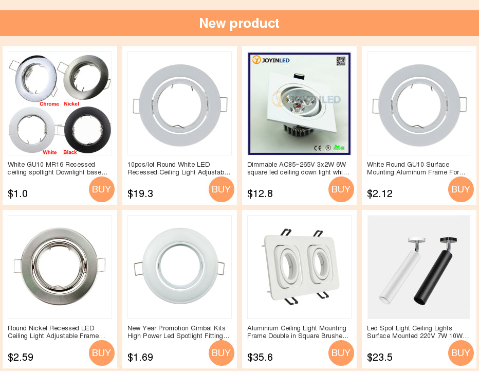 New Design Square Round Dimmable Waterproof IP65 Downlight Lamps 3W Led Ceiling Lamp Home Indoor Outdoor Lighting For Garden