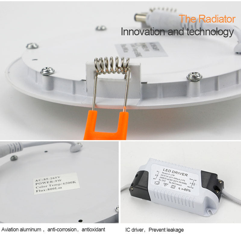 Ultra Thin LED Panel Downlight 3w 4w 6w 9w 12w 15w 18w Round LED Ceiling Recessed Lights Spot Power Supply Included Painel lamp