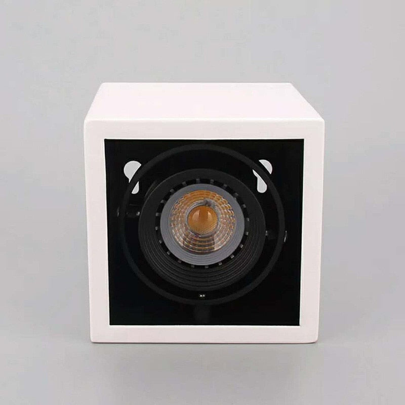 LED 10w 12W 15w Surface Mounted GU10 BULB Dimmable LED Ceiling Lamps Spot Light square Rotation LED Downlights AC85-265V