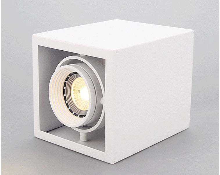 LED 10w 12W 15w Surface Mounted GU10 BULB Dimmable LED Ceiling Lamps Spot Light square Rotation LED Downlights AC85-265V