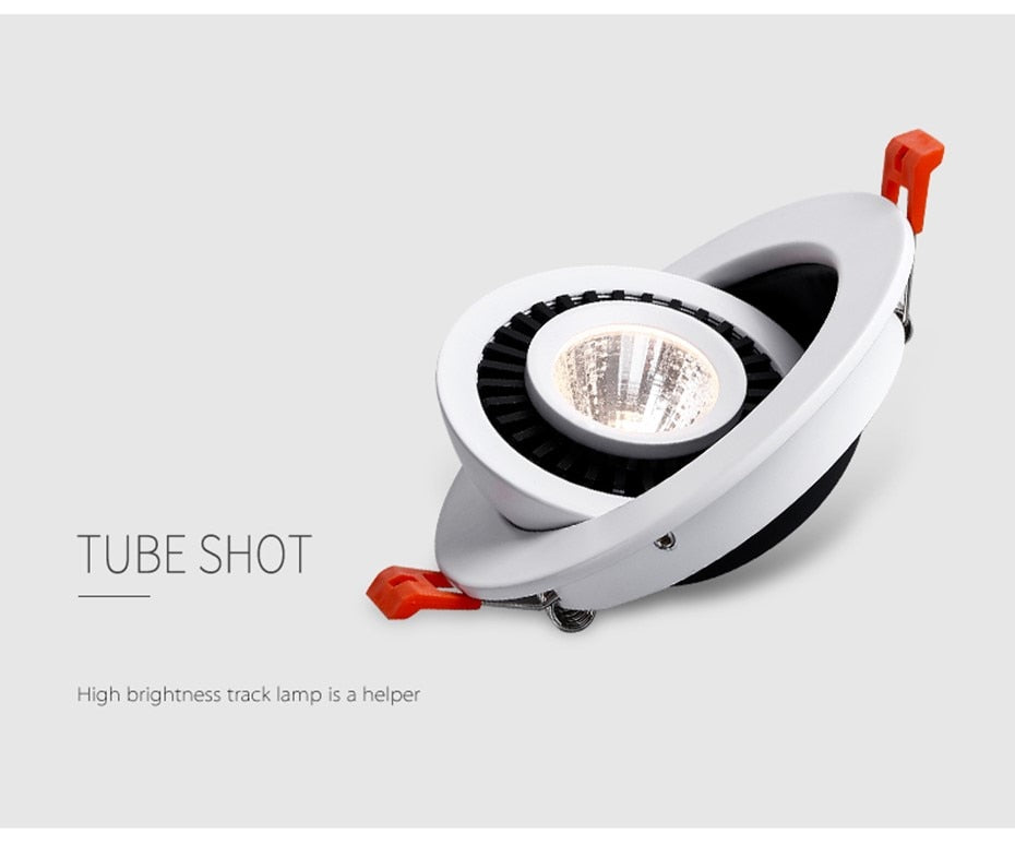 LED Recessed Ceiling Downlight 360 Degree Rotate LED Downlight 5W 10W 18W LED Lamp AC85-265V Ceiling Spot Light with LED Driver