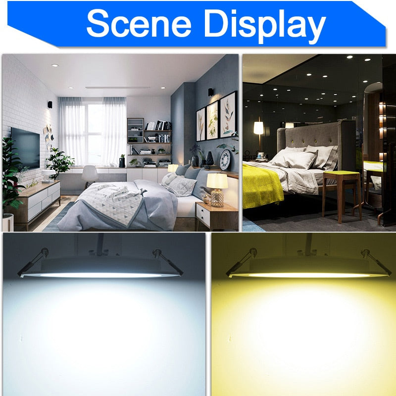 Ultra thin led downlight lamp 3w 5w 7w 12w 18w 2835SMD AC 220V 240V led ceiling recessed grid downlight slim round panel light