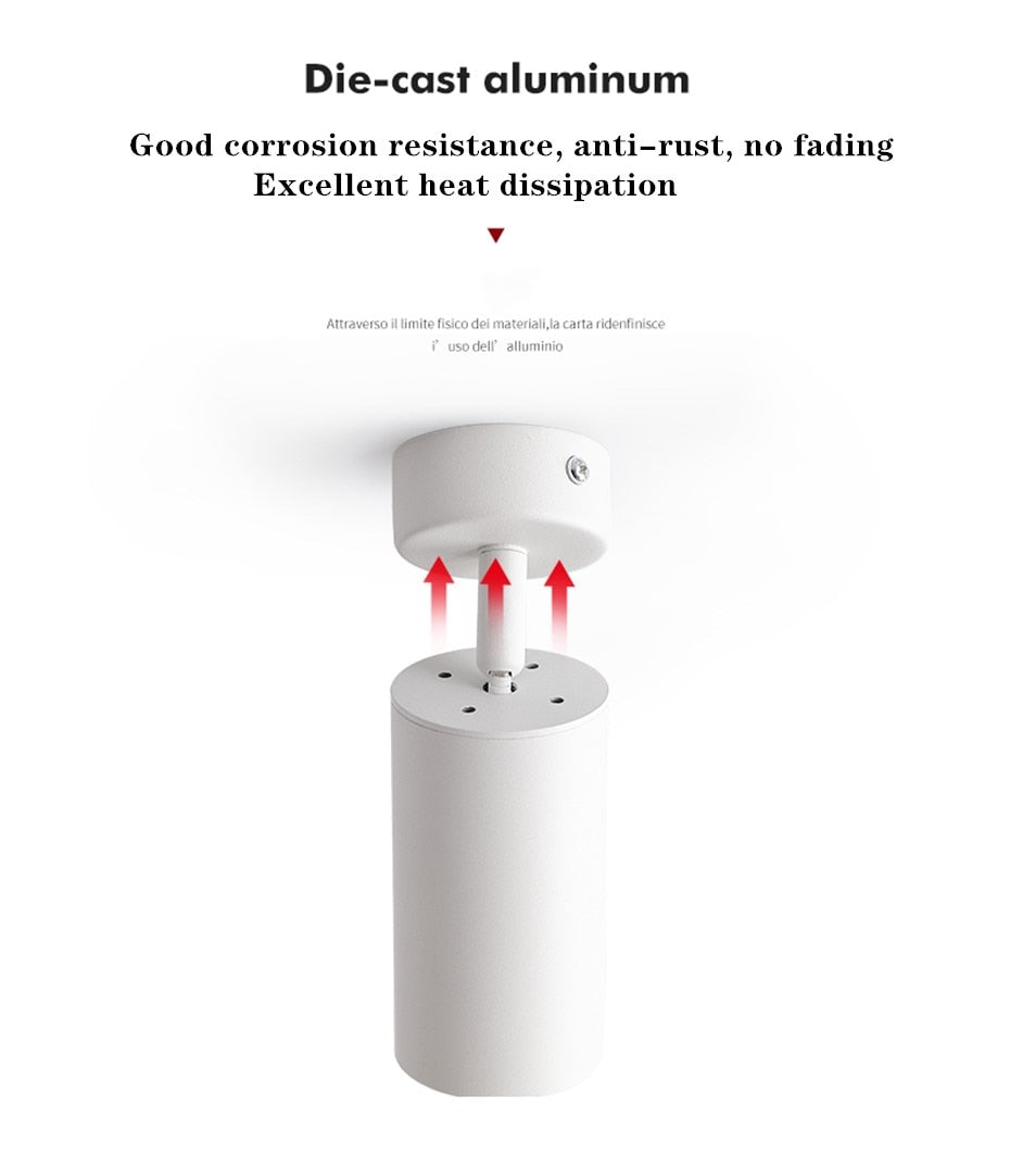 Led Downlights Surface Mounted GU10 Led Bulb Replaceable Led Spot lights Living room 110/220V Spot Led Light Fixture