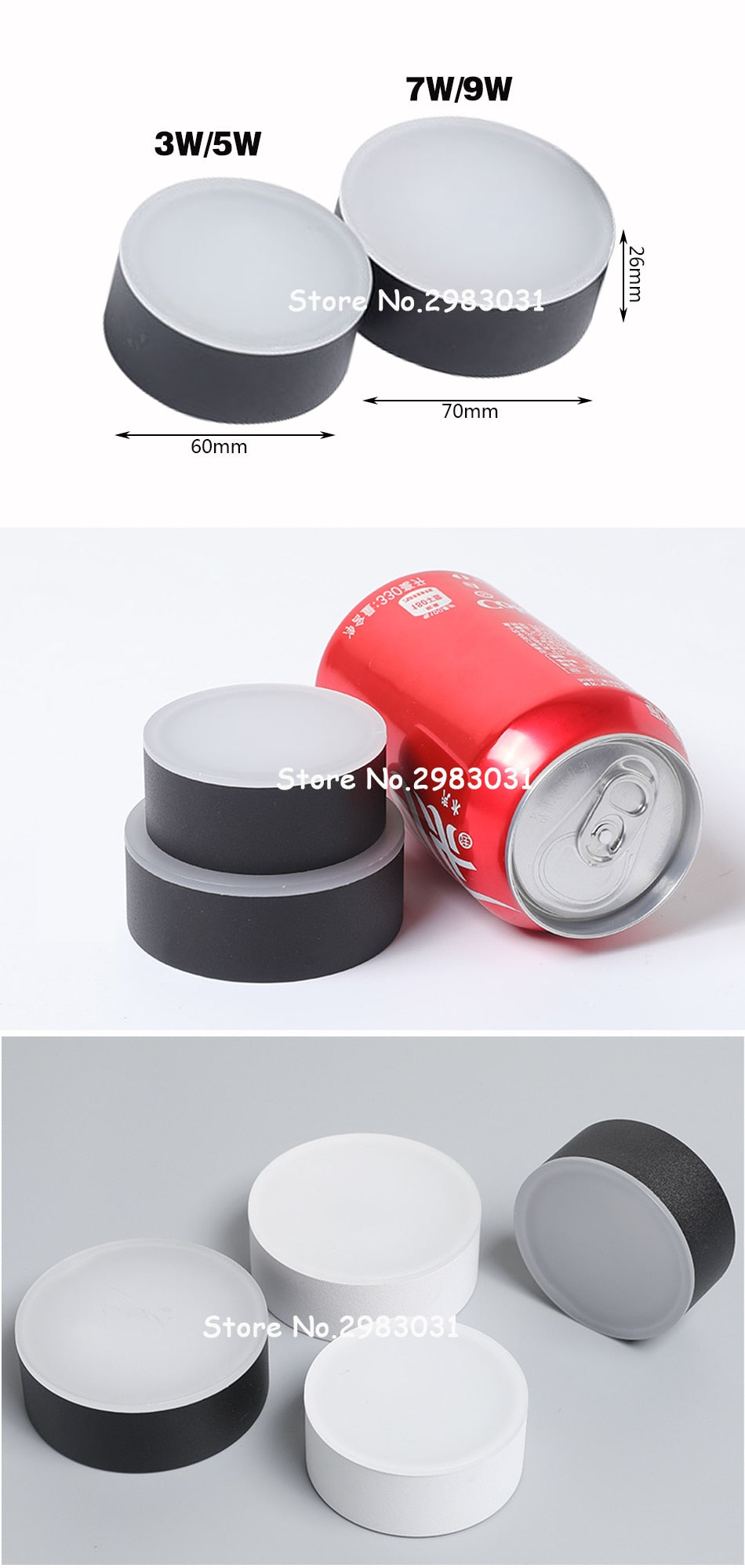 Surface Mounted Led Downlight 220V Led Spot Lights 3W 5W 7W 9W Round Downlights Down Lights Lighting Fixture for Home