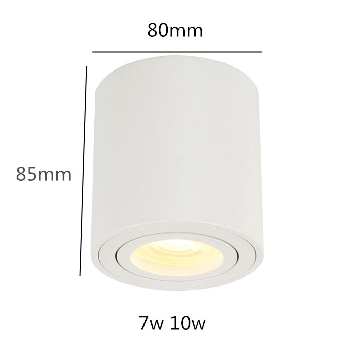 Dimmable COB Downlights Surface Mounted LED Ceiling Lamp 7W 10W GU10 Spot Light Lamp For Kitchen Balcony Home Lighting
