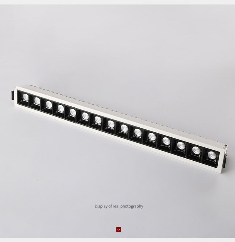 Dimmable Recessed Strip LED Ceiling Lights 10W 20W 30W COB Downlight AC220V LED Strip Lamp Lndoor Lighting TV Background