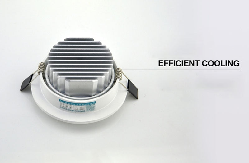 Round Dimmable LED Downlight Recessed LED Ceiling Lamps AC90-260V 5W/7W/9W/12W/15W/18W COB Background Light Indoor Lighting