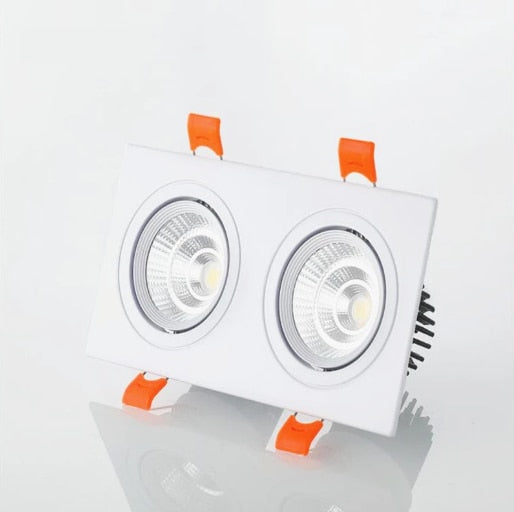 Dimmable AC85-265V Square Recessed COB LED Downlights 7W 9W 12W LED Ceiling Spot Lights LED Ceiling Lamps Indoor Lighting