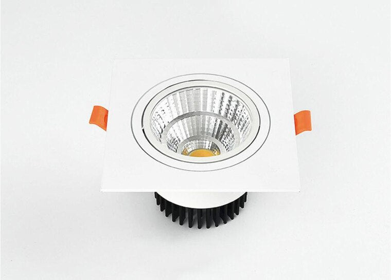 Dimmable AC85-265V Square Recessed COB LED Downlights 7W 9W 12W LED Ceiling Spot Lights LED Ceiling Lamps Indoor Lighting