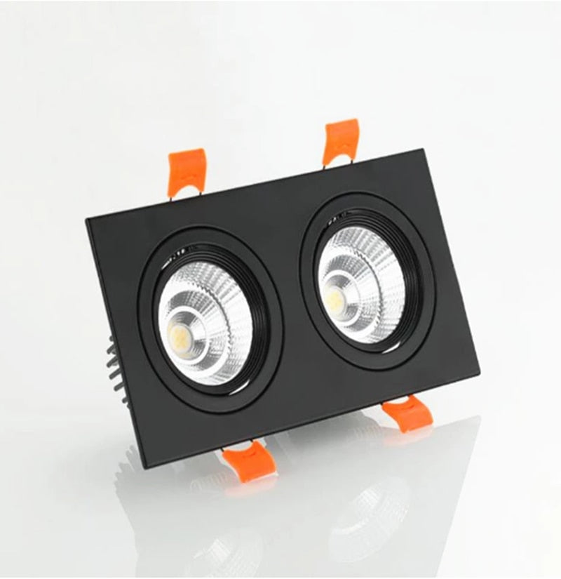 Dimmable AC85-265V Square Recessed COB LED Downlights 7W 9W 12W LED Ceiling Spot Lights LED Ceiling Lamps Indoor Lighting